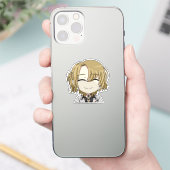 ルカ・カネシロ 笑顔のちびキャラ ステッカー シール (スマートフォン)