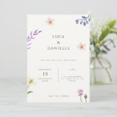 ルカ&ダニエルのかわいい草花の結婚式招待状 招待状 (スタンド正面)