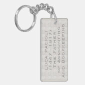 "ルカ・パキョリ – 会計の父" キーホルダー (正面左)