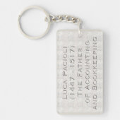 "ルカ・パキョリ – 会計の父" キーホルダー (正面)