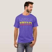 ルカ 名前 楽しい レトロ サンセット ルカ ヴィンテージ Tシャツ (正面フル)