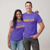 ルカ 名前 楽しい レトロ サンセット ルカ ヴィンテージ Tシャツ (ユニセックス)