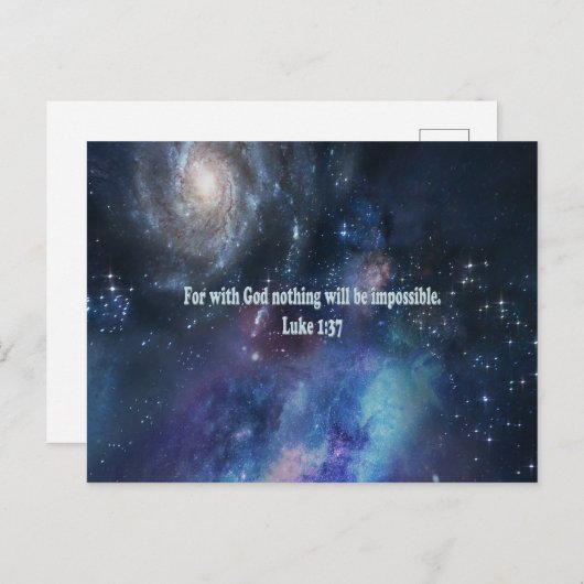 ルカ 1:37 ポストカード (正面/裏面)