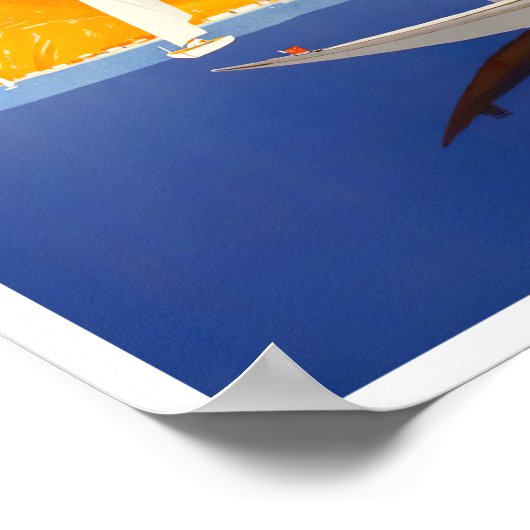 ルガノスイスヴィンテージ旅行ポスター ポスター (角)