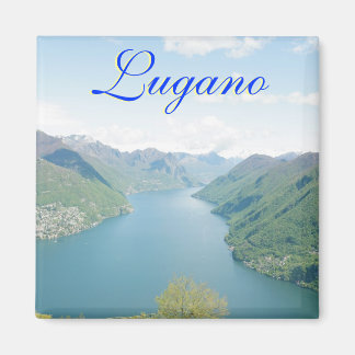 ルガノ、スイス・スクエアマグネット マグネット