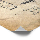 ルガーピストルパラベラム特許 ポスター (角)