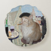 ルキャットデュカフェ ラウンドクッション (裏面)