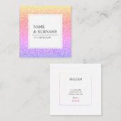 ルクエレガントスピンクゴールドソーシャルスクエア名刺 スクエア名刺 (正面/裏面)