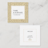 ルクエレガントセ金ゴールドソーシャルスクエア名刺 スクエア名刺 (正面/裏面)