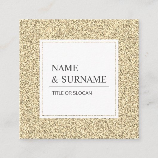 ルクエレガントセ金ゴールドソーシャルスクエア名刺 スクエア名刺 (正面)