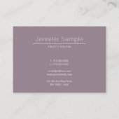 ルクスエレガントお洒落モダンサロンプレーントレンディー 名刺 (裏面)