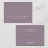 ルクスエレガントお洒落モダンサロンプレーントレンディー 名刺 (正面/裏面)