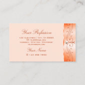 ルクスグラムピーチ華美ジュエルきらめくズオーナメント 名刺 (裏面)