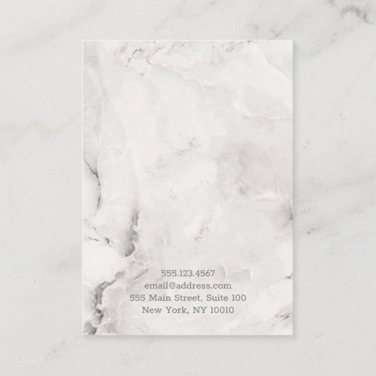 ルクスグレー大理石ジュエリーイヤリングディスプレイ 名刺 (裏面)