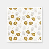 ルクスゴールデンバルーン&紙吹雪ナプキンス スタンダードカクテルナプキン (正面)