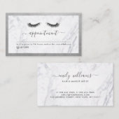 ルクスシルバー&マーブルアイラッシュ美しいアポイントメント 名刺 (正面/裏面)