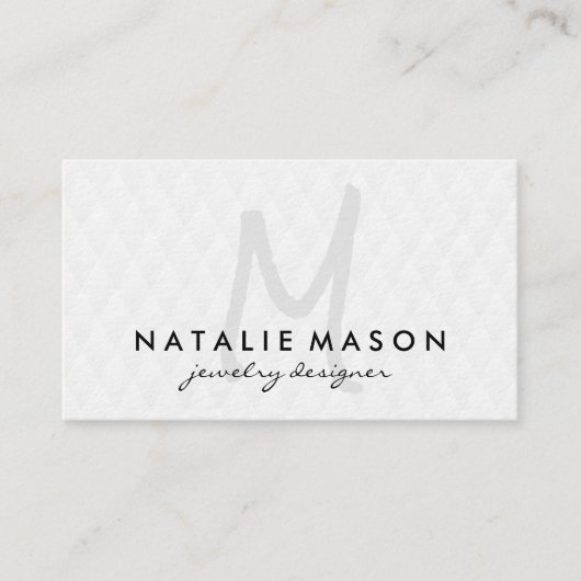 ルクスダイヤモンドパターン付きモノグラム 名刺 (正面)