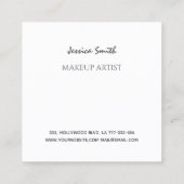 ルクスバラ金ゴールドリップきらびやかな書道愛 スクエア名刺 (裏面)