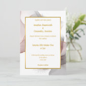 ルクスフローティングバラ結婚式招待状 招待状 (スタンド正面)