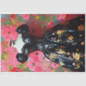 ルクスブラックコルセットマネキンピンクフローラデコページ 薄葉紙 (正面)