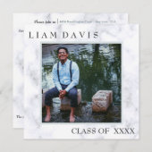 ルクスマーブルクリスチャン卒業招待状 招待状 (正面/裏面)