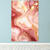 ルクスマーリーテラコッタとアイボリー装飾 キャンバスプリント (インサイチュ (ウッドフロア))