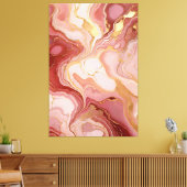 ルクスマーリーテラコッタとアイボリー装飾 キャンバスプリント (インサイチュ (リビング))