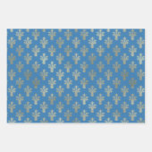 ルクス金ゴールド(紋章の)フラ・ダ・リとトレンディー2021色 ラッピングペーパーシート (正面2)