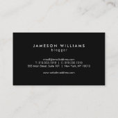 ルクセはっきりしたブラックとグレイストライプ金ゴールドバー 名刺 (裏面)