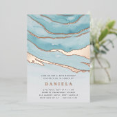 ルクセアクアマーブルバースデーパーティーアエディ大事な行事 箔招待状 (立ち正面)