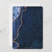 ルクセアゲートサファイアブルーバラ金ゴールド40歳誕生日 招待状 (裏面)