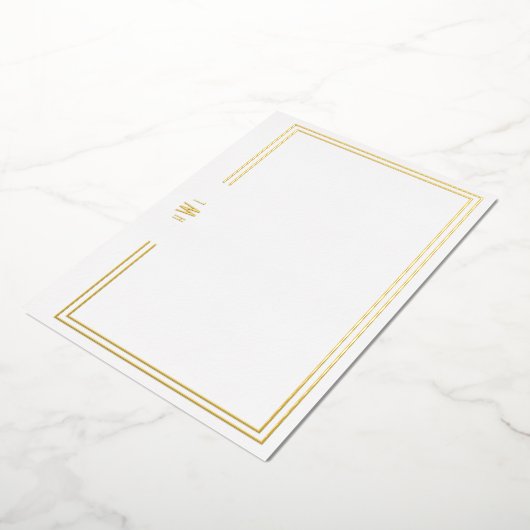 ルクセイニシャル個人文房具箔招待状 箔招待状 (回転した状態)