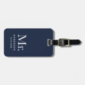 ルクセエレガンスネイビーブルー | 氏の日結婚付 ラゲッジタグ (正面横)