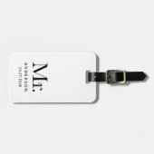 ルクセエレガンスブラックアンドホワイト | 氏の結婚デート ラゲッジタグ (正面横)