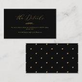 ルクセエレガントス書道フェイク金ゴールド結婚詳細 名刺 (正面/裏面)