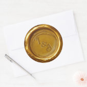 ルクセエレガントバリ金ゴールドワックスシ結婚ール ラウンドシール (封筒)