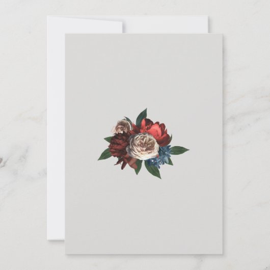 ルクセエレガントフローラ結婚式招待状 招待状 (裏面)