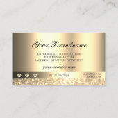 ルクセグラムシメリーグリッターダイアモンズルミナンス金ゴールド 名刺 (裏面)