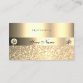 ルクセグラムシメリーグリッターダイアモンズルミナンス金ゴールド 名刺 (正面)