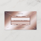 ルクセグラムバラゴールデンシック装飾アイキャッチング 名刺 (正面)