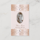 ルクセグラムバラ金ゴールド華美オーナメントアドフォートシック 名刺 (正面)