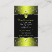 ルクセグラムブラックイエロー華美オーナメントイニシャル 名刺 (裏面)