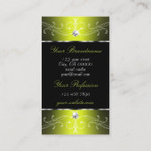 ルクセグラムブラックイエロー華美オーナメント(写真付き) 名刺 (裏面)