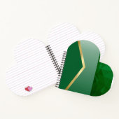 ルクセグリーンジオメトリック金ゴールド抽象芸術 ノートブック (内部)