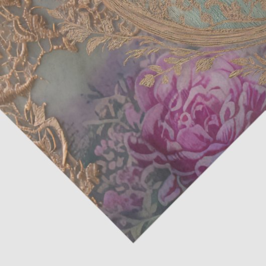 ルクセコラージシャビーシックミックスメディアポートレートアート 薄葉紙 (詳細)