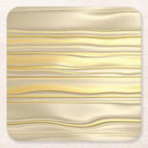 ルクセゴールドフォイル銀箔コースターストライプのセット