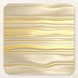 ルクセゴールドフォイル銀箔コースターストライプのセット スクエアペーパーコースター