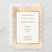 ルクセシャンパーニュグリッター誕生日 招待状 (正面)