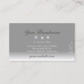 ルクセシルバーグレグラデーションイきらめくダイアモンドエレガント 名刺 (裏面)