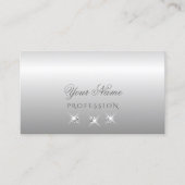 ルクセシルバーグレグラデーションイきらめくダイアモンドエレガント 名刺 (正面)